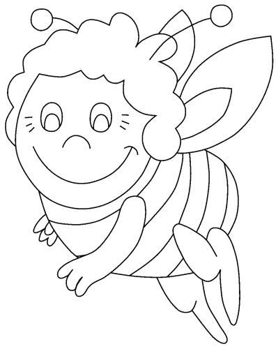Coloring page the fat bee Maja